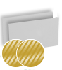 Visitenkarten quer 5/5 farbig 90 x 50 mm mit beidseitig partieller UV-Lackierung <br>beidseitig bedruckt (CMYK 4-farbig + 1 Gold-Sonderfarbe)