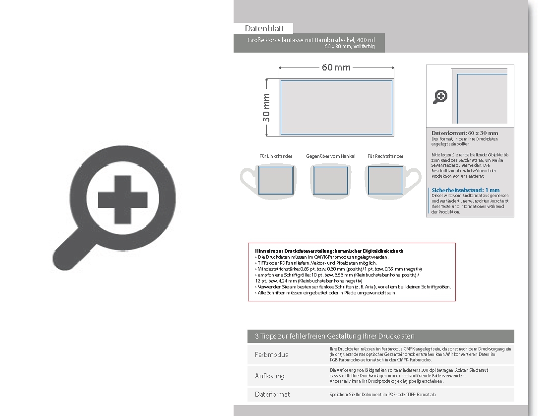 Product Bild tasse_mit_beschreibbarer_sprechblase__300_ml