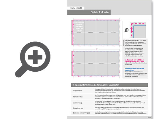 Product Bild getr__nkekarte__gefalzt_auf_din_a6__8-seiter_(zickzackfalz)