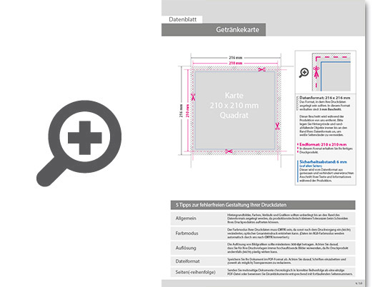 Product Bild getr__nkekarte_quadrat_21_0_cm_x_21_0_cm__einseitig_bedruckt
