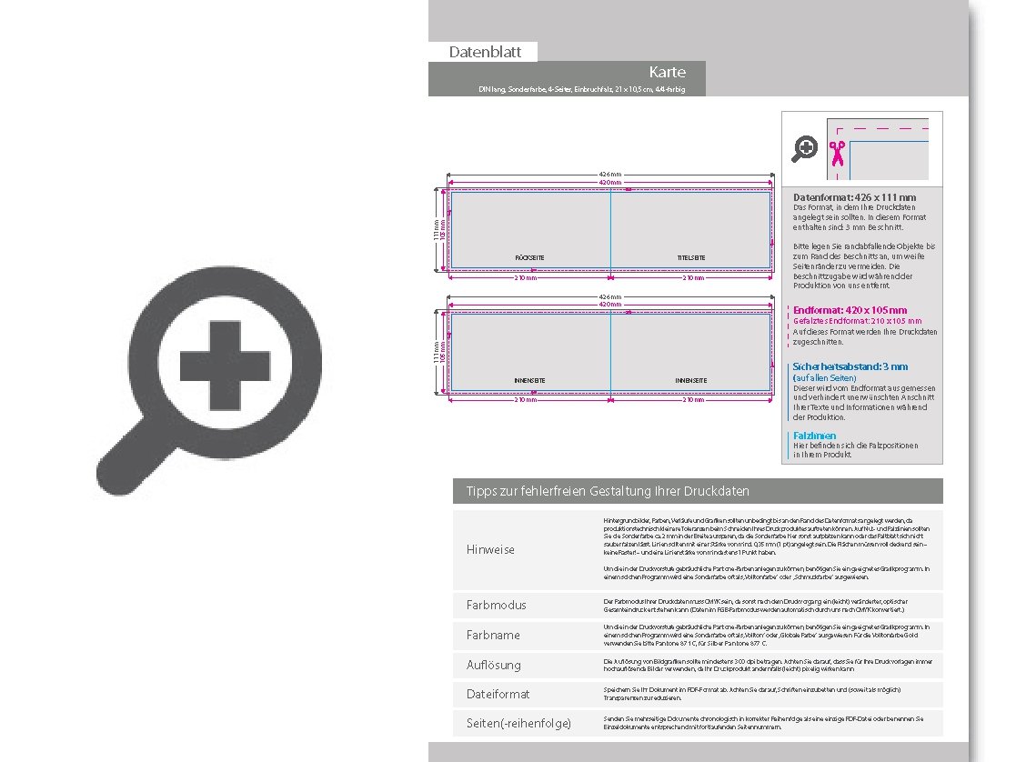 Product Bild taufkarte_din_lang_quer_4-seiter_4_4_farbig_+_sonderfarbe_silber