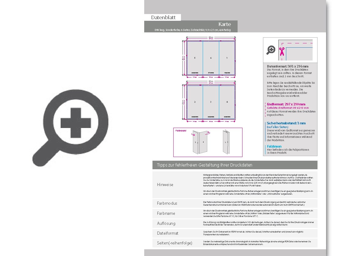 Product Bild taufkarte_din_lang_6-seiter_zickzackfalz_4_4_farbig_+_sonderfarbe_silber