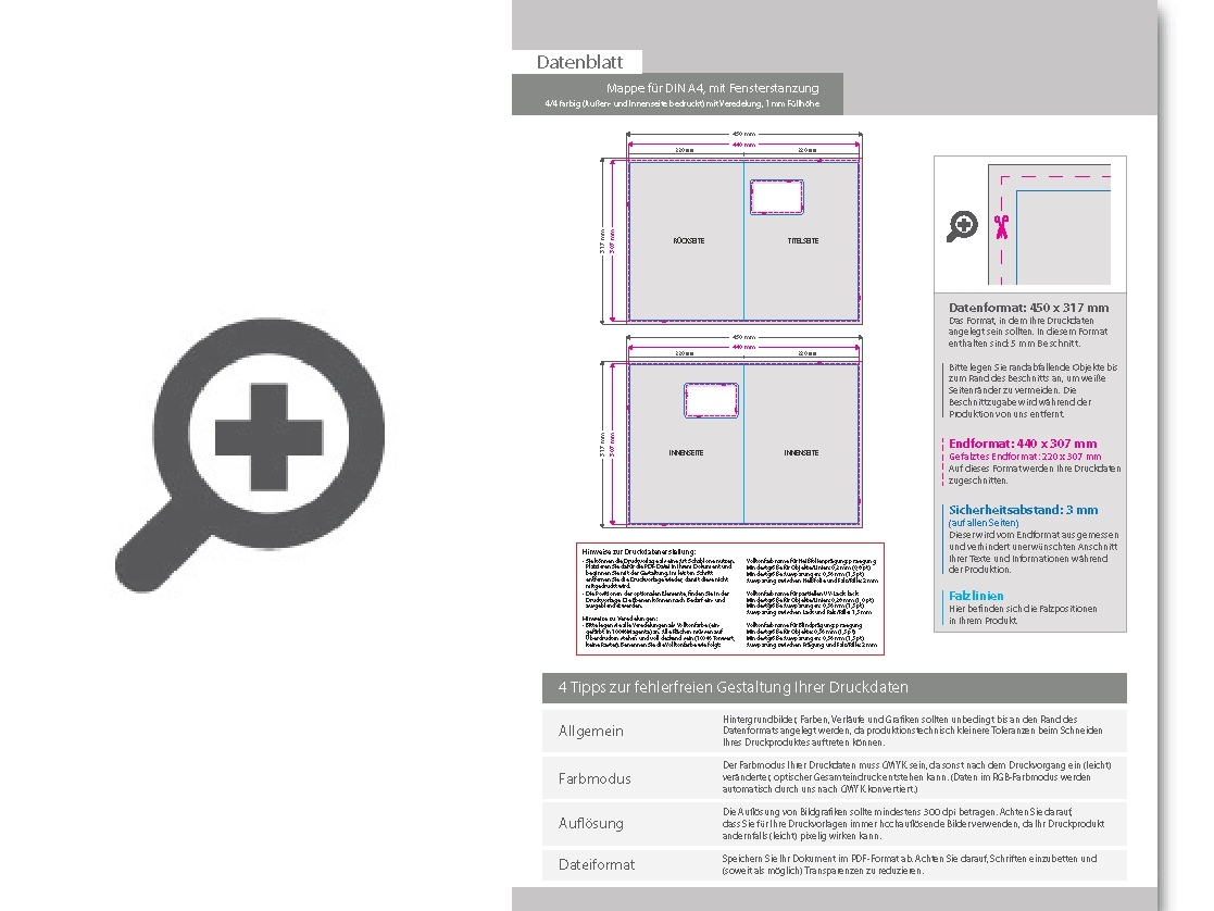 Product Bild mappe_f__r_din_a4__mit_fensterstanzung__4_4_farbig_(au__en-_und_innenseite_bedruckt)__mit_hochglanz-uv-lack